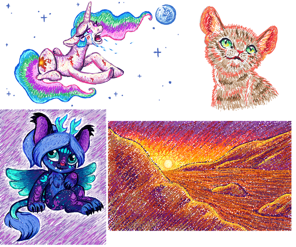 Linux Drawing app art dump by Ari-Galaxy on DeviantArt