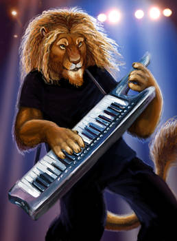 Lion on the Keytar