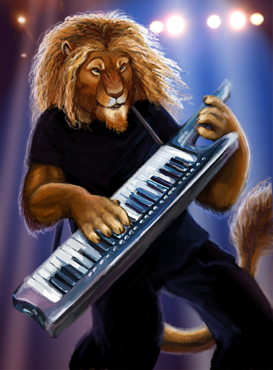 Lion on the Keytar