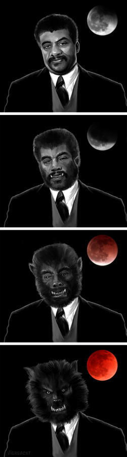Draw a Werewolf Day - Super Blood Moon