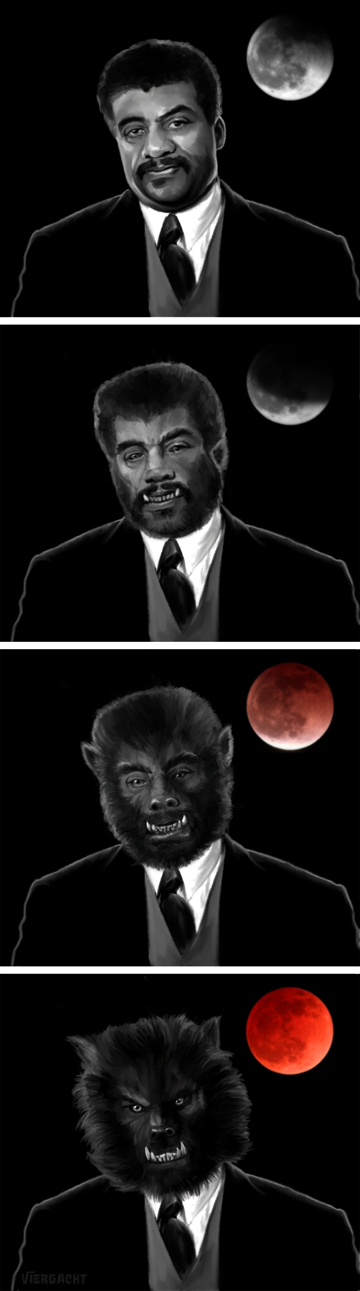 Draw a Werewolf Day - Super Blood Moon