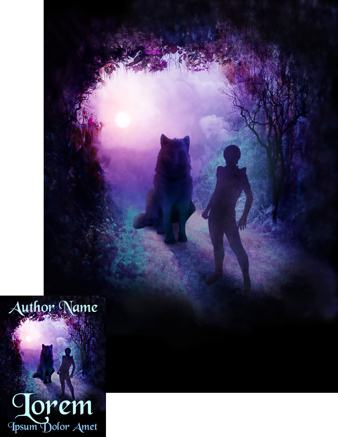 Gate to Wolf Country Premade Book Cover