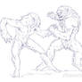 Werewolf Fight sketch
