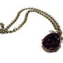 Wire Wrapped Necklace with Amethyst Druzy