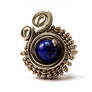 Wire Wrapped Steampunk Ring with Lapis Lazuli