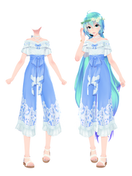 TDA Beach Miku + Outfit - MMD DL