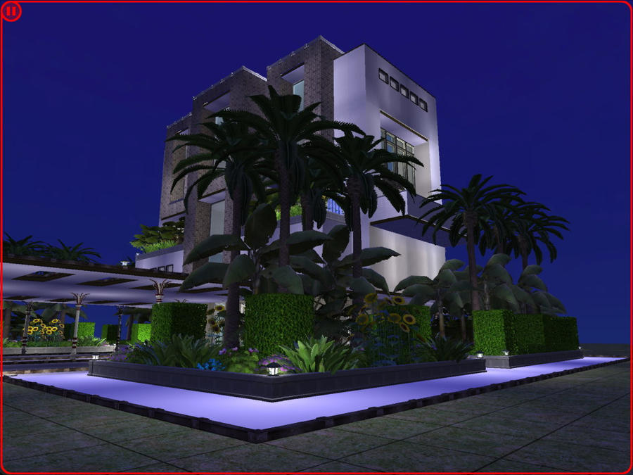 Sims 2 modern villa