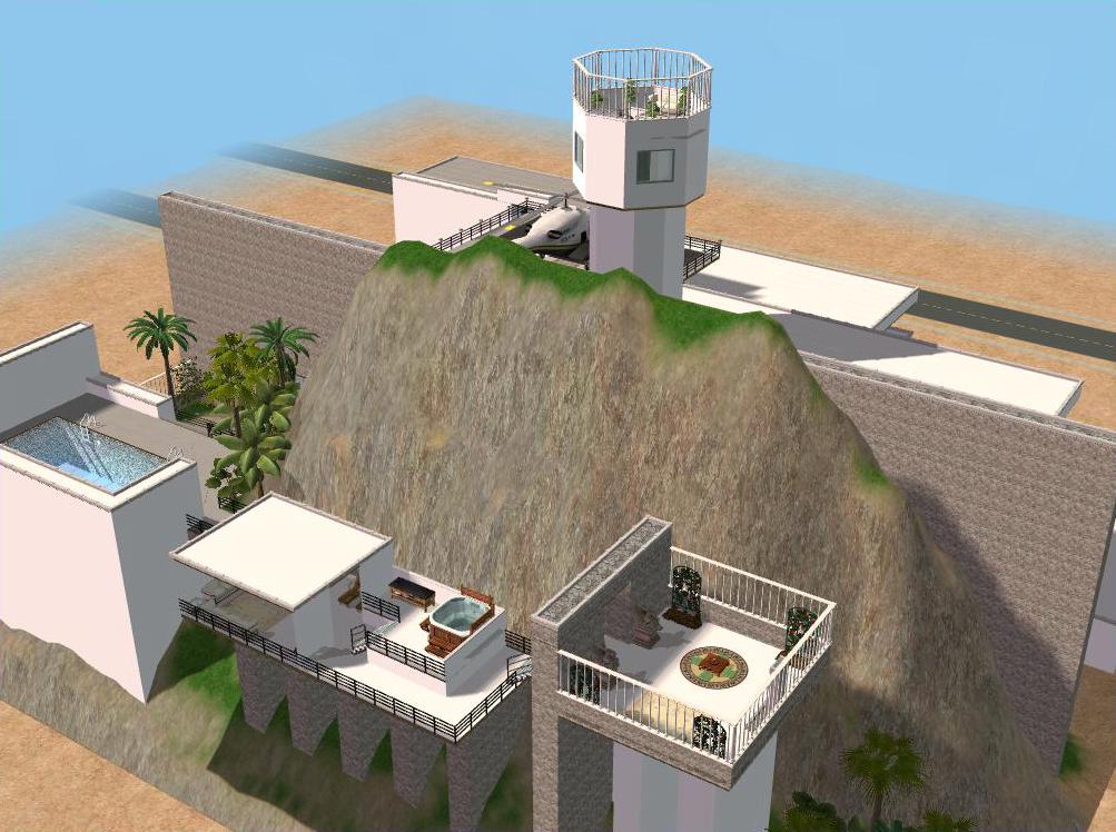 Sims 2 Ultramodern White Hillside