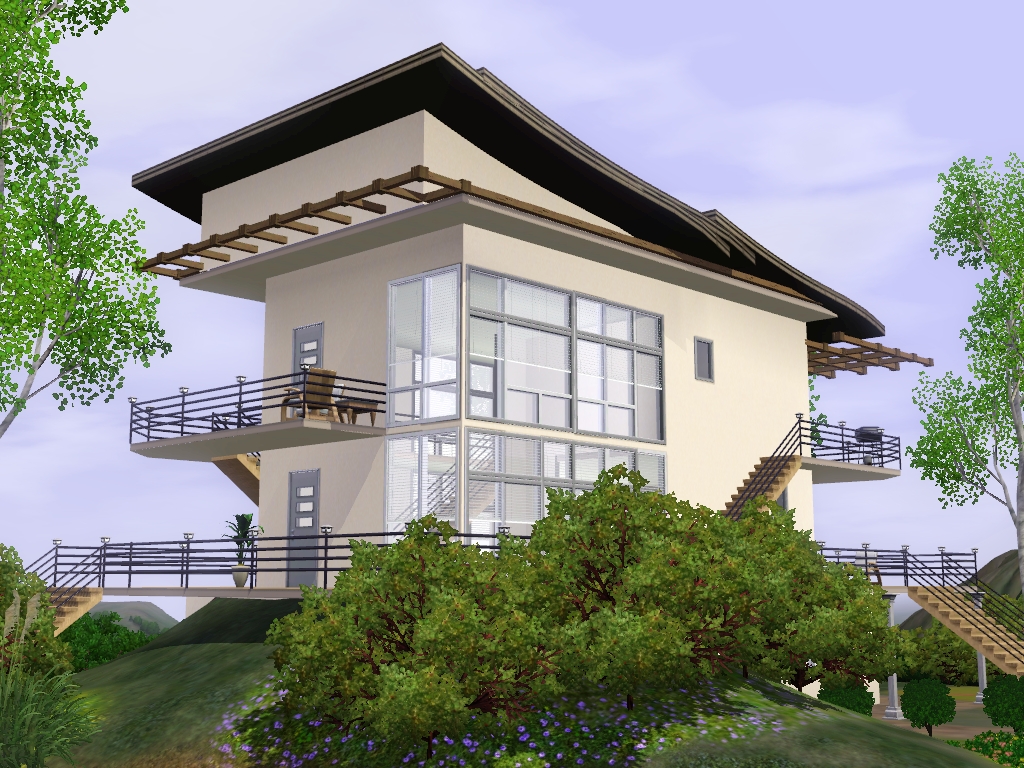 Sims 3 Modern box house