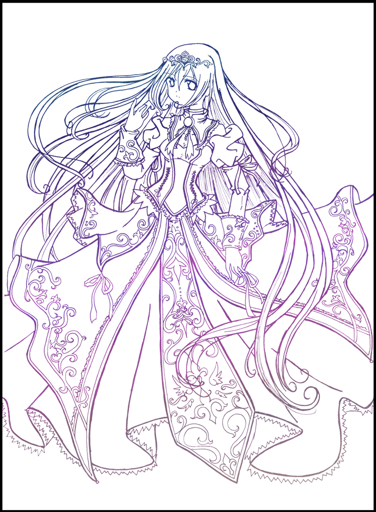 Princess Ayana lineart