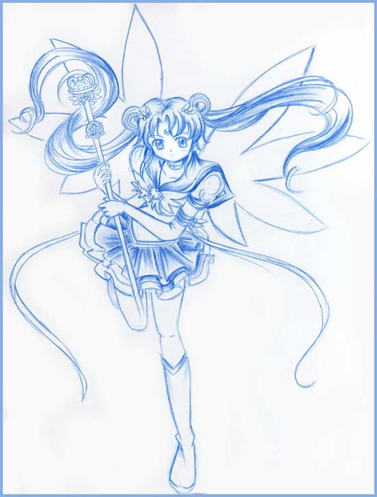 Sailor Moon blue lineart
