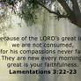 Bible Verse of Today - Lamentations 3:22-23