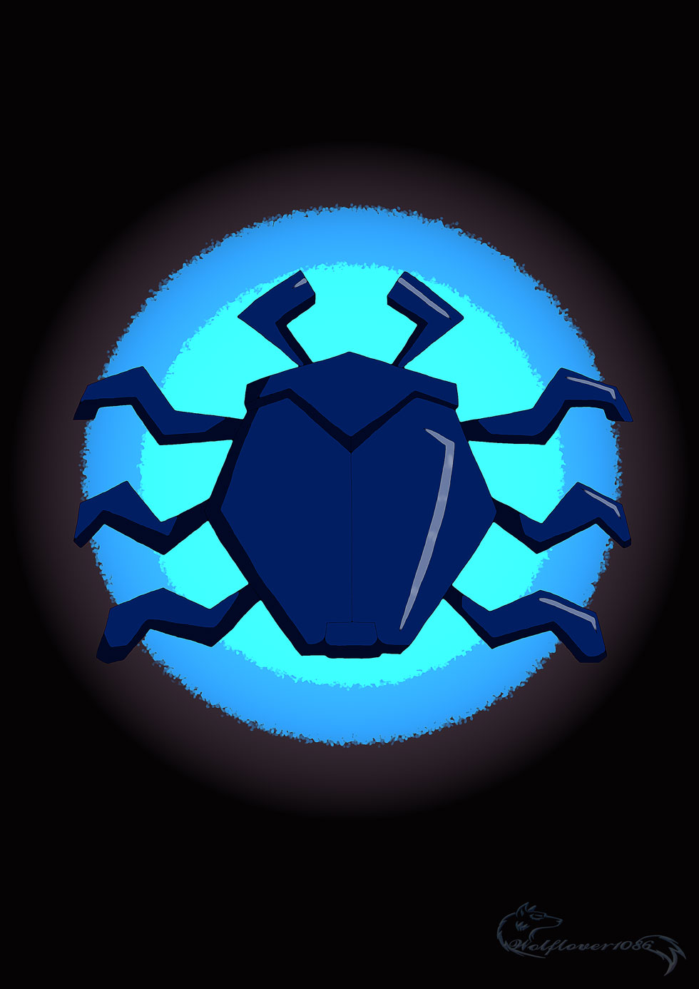 Blue Beetle Scarab Wallpaper