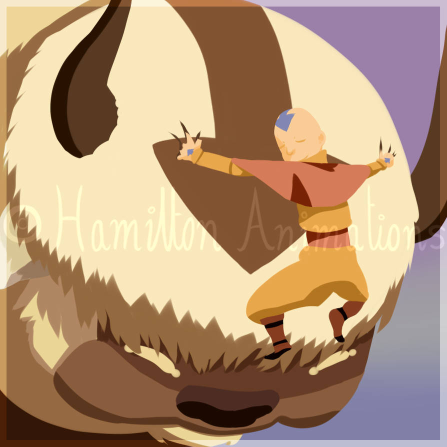 Ang Riding Appa Aang and Appa by Hamilton-Animations on DeviantArt