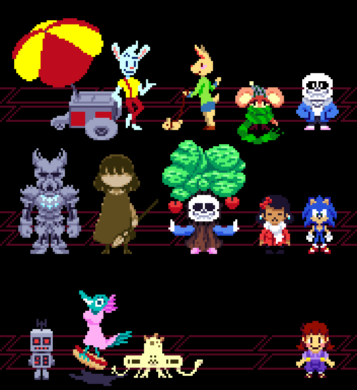 Undertale characters pixel art by Anatthema on DeviantArt