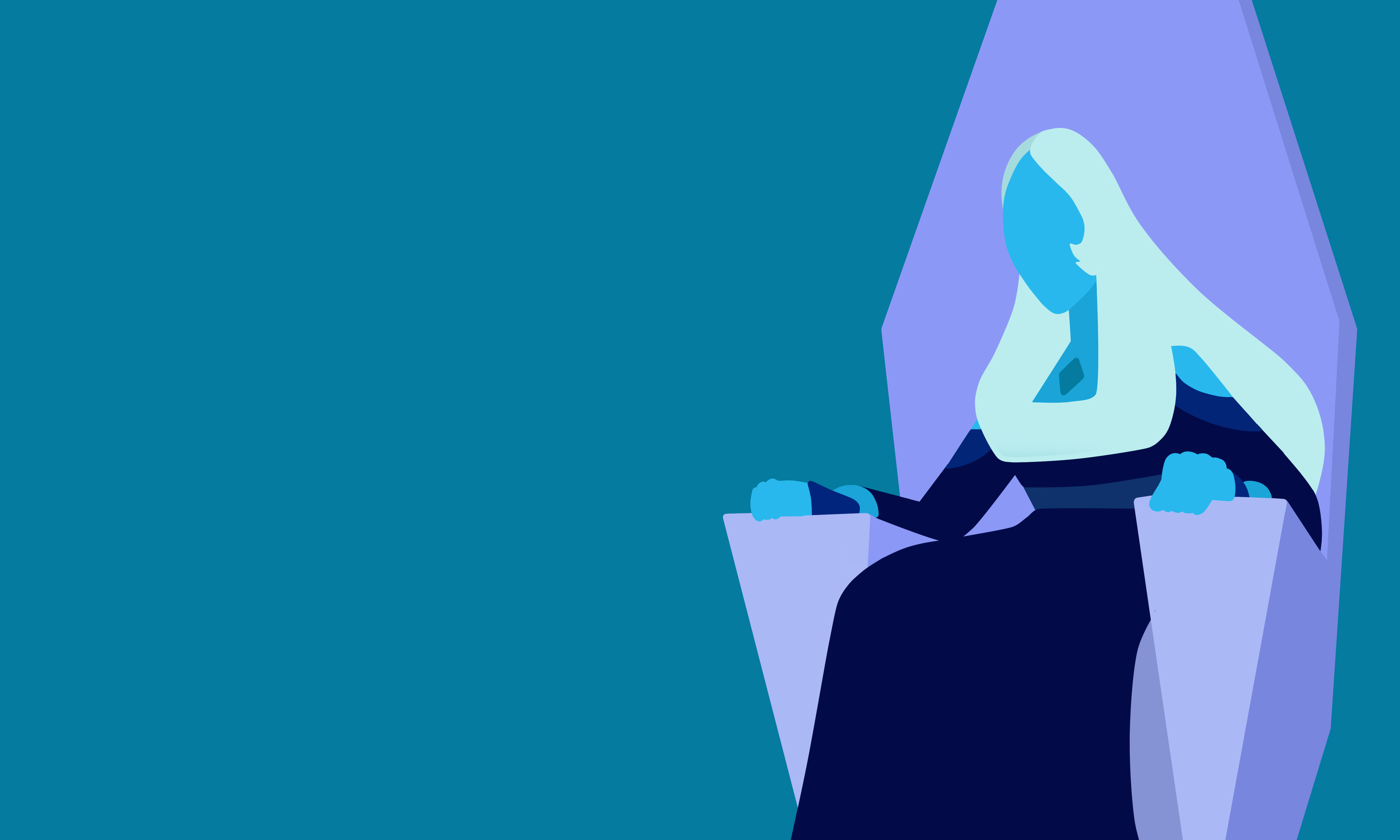 Blue top diamond wallpaper