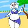 Toriel at the beach