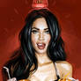 Cinematic Woman Portrait Digital Art Megan fox