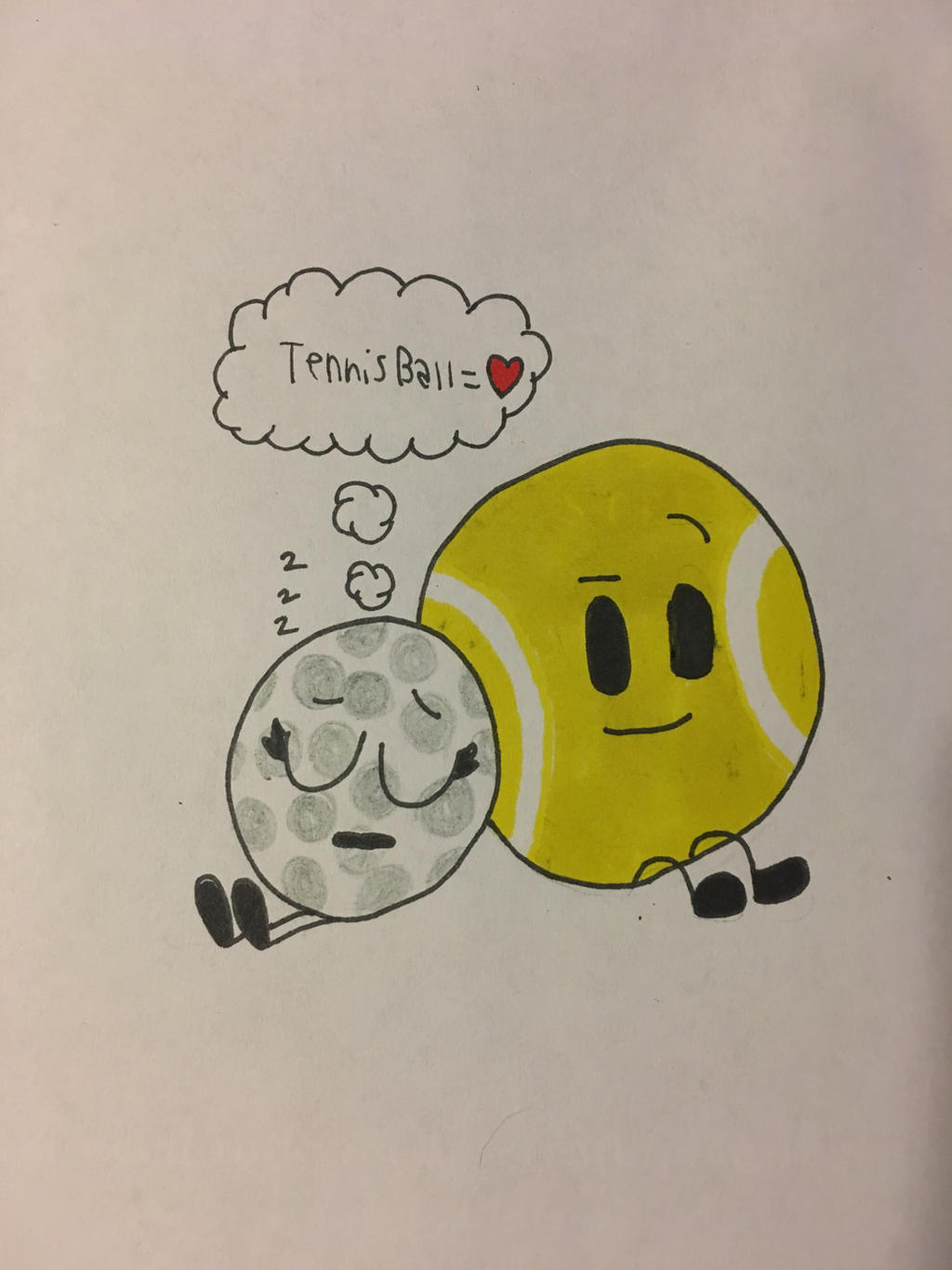 Bfdi ship: tennis ball x golf ball by xxdanny2003xx on DeviantArt