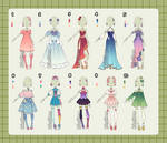 Fantasy Outfit Adopts [closed ty] by kiniBee