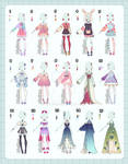 [SALE] Fantasy Outfit Adopts [closed ty] by kiniBee