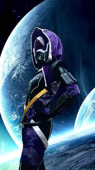 Tali Zorah (Mass Effect) cosplay in space