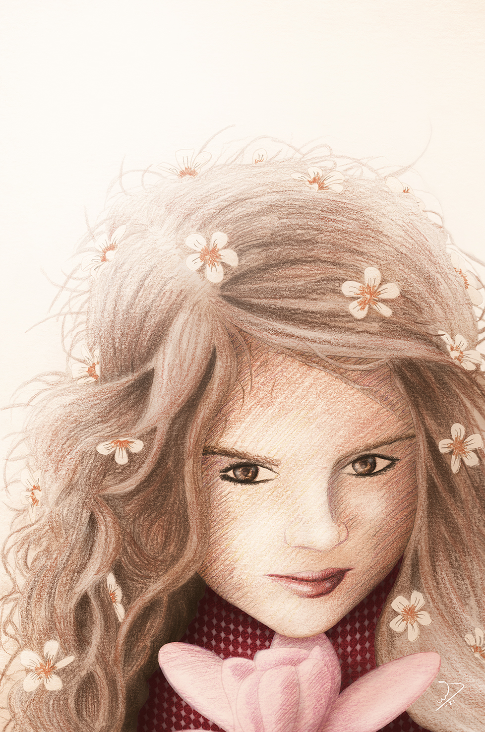Carol and the little flowers.