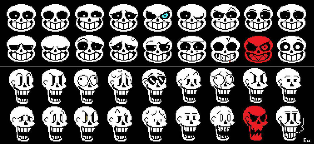 Sans and Papyrus Faces + Extras (My Version) by EllistandarBros on ...