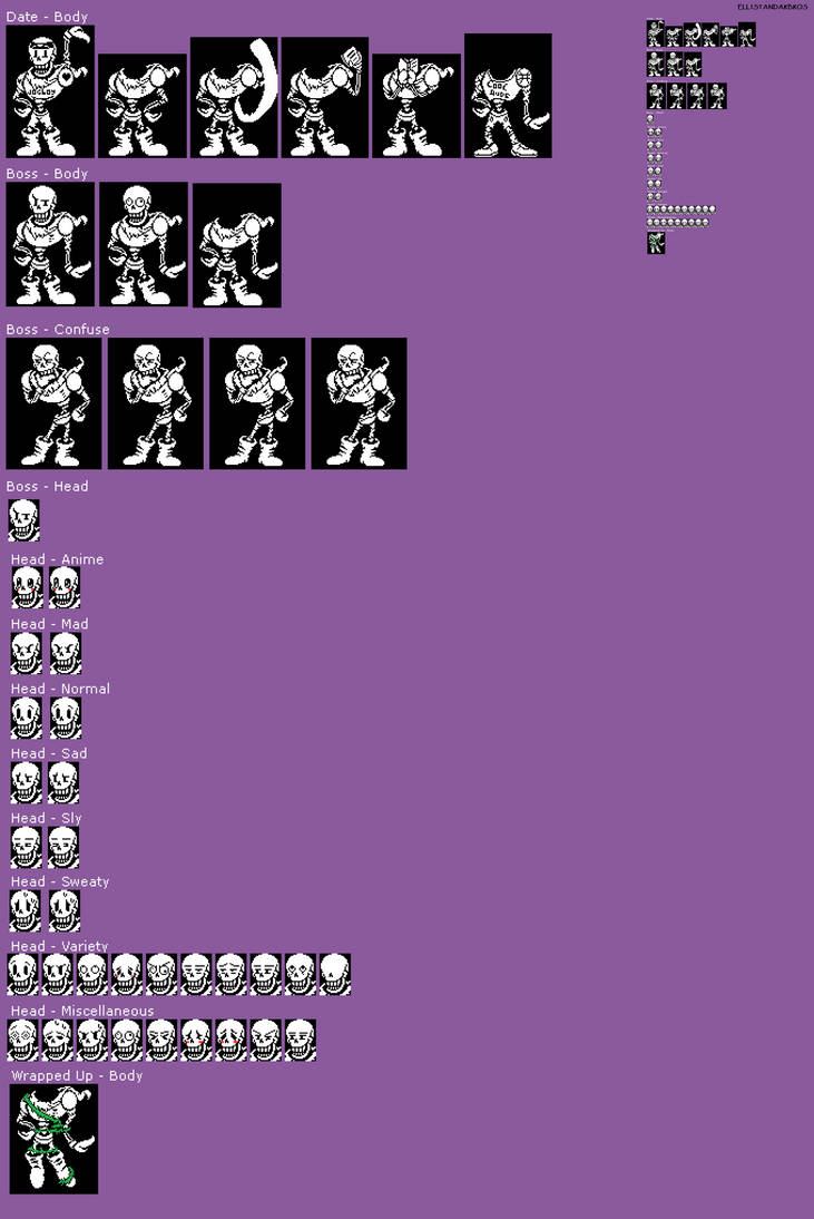 Papyrus Custom Spritesheet by EllistandarBros on DeviantArt