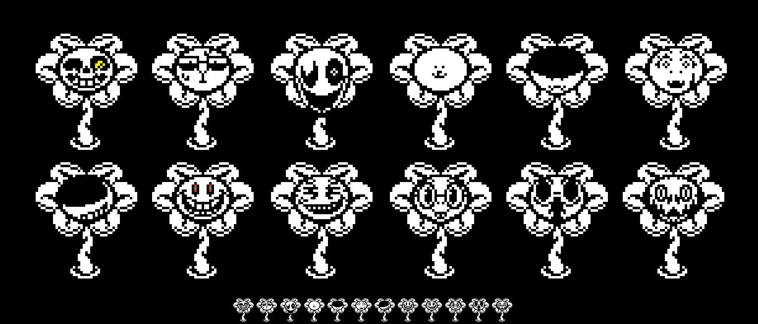 Custom Flowey Faces Sprites By Ellistandarbros On Deviantart