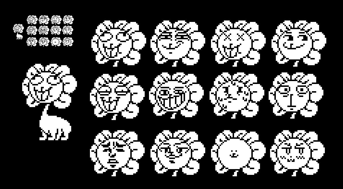 Custom Flowey Faces Sprites by EllistandarBros on DeviantArt