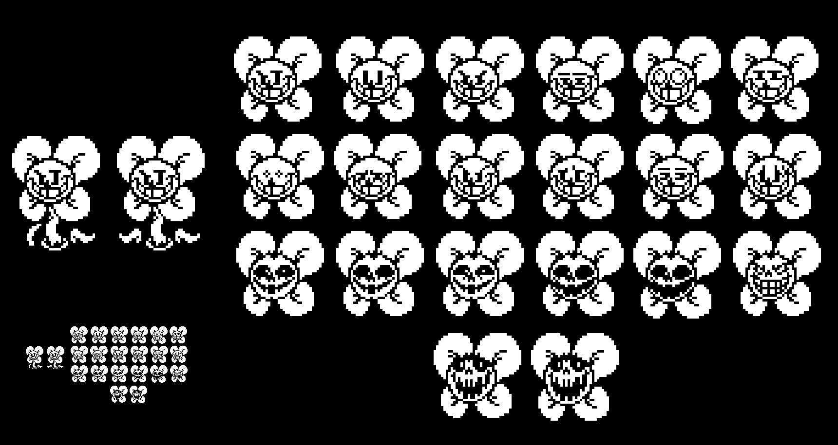 Custom Flowey Faces Sprites by EllistandarBros on DeviantArt