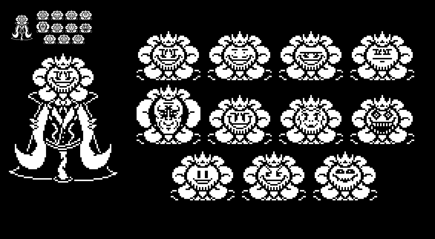 Custom Flowey Faces Sprites by EllistandarBros on DeviantArt