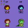 (Deltarune) Frisk and Chara Battle Sprites