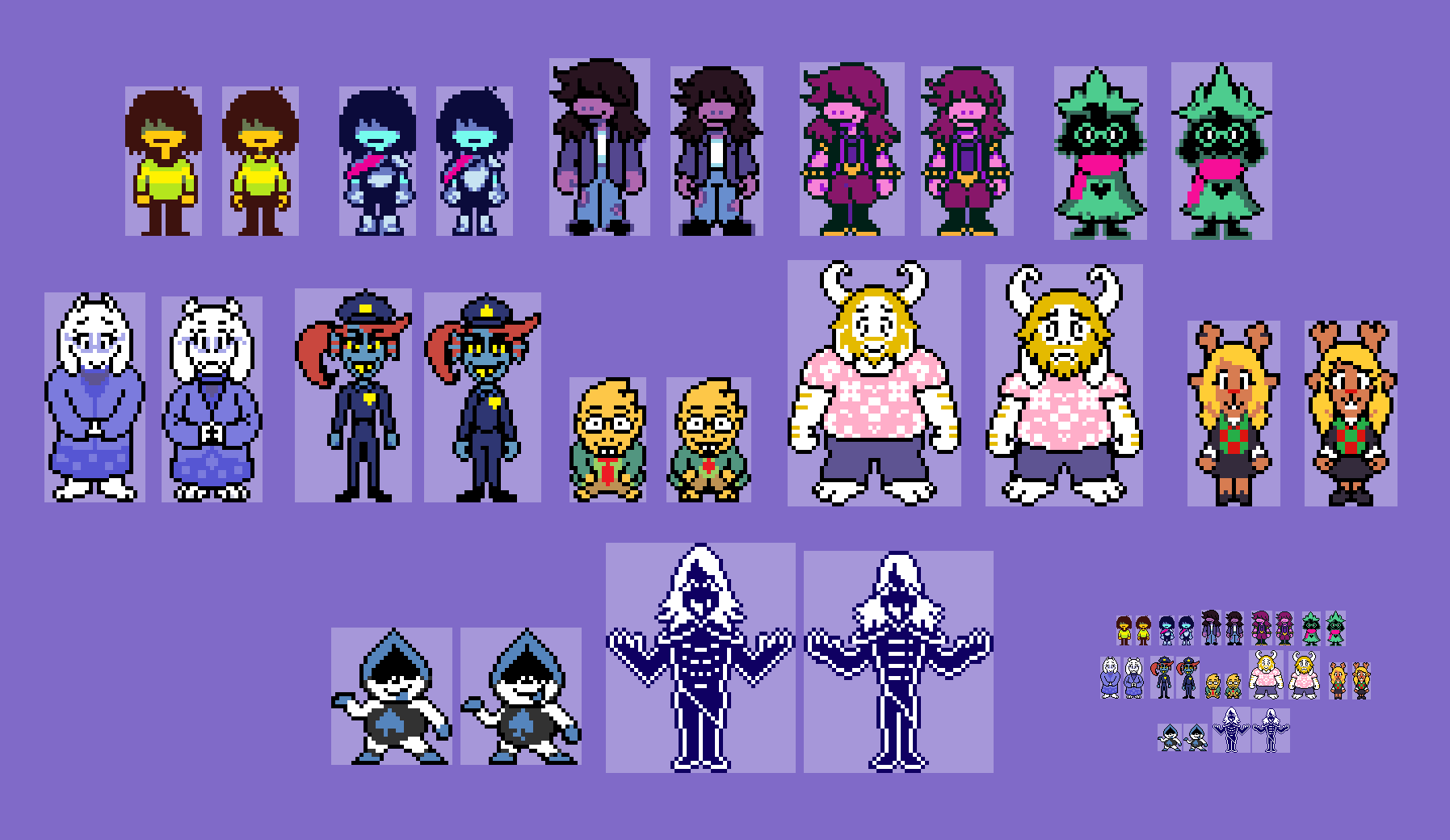 Deltarune Cast Overworld Sprites (1) by EllistandarBros on DeviantArt