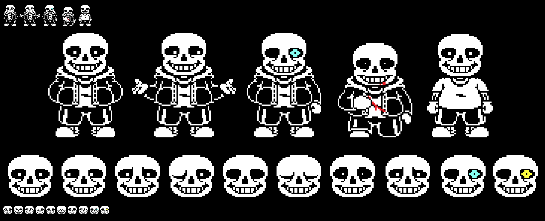 Heres some sprites for a sans fight you are allowed to use them