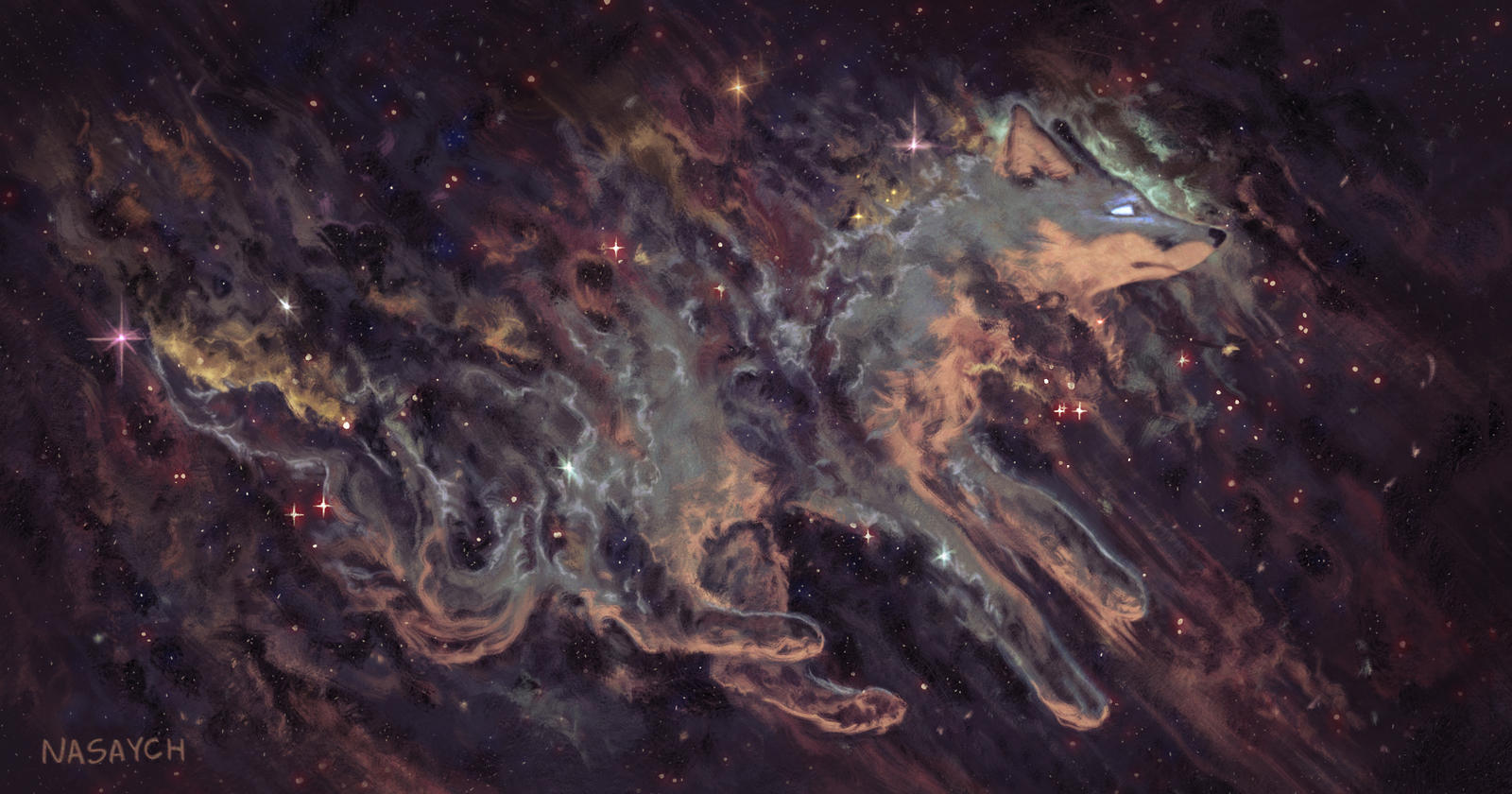 Space fox by NasaychArt on DeviantArt