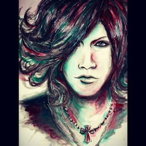 Ruki the GazettE Red Green Constrast