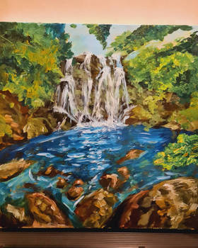 The waterfall - Acrylic paint