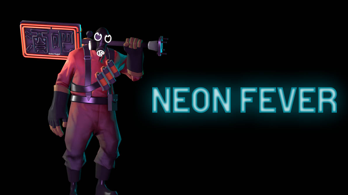 Pyro is having Neon Fever by RottenNuggie on DeviantArt