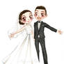 Wedding chibi couple - reupload -