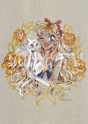 Sailor Venus and Artemis