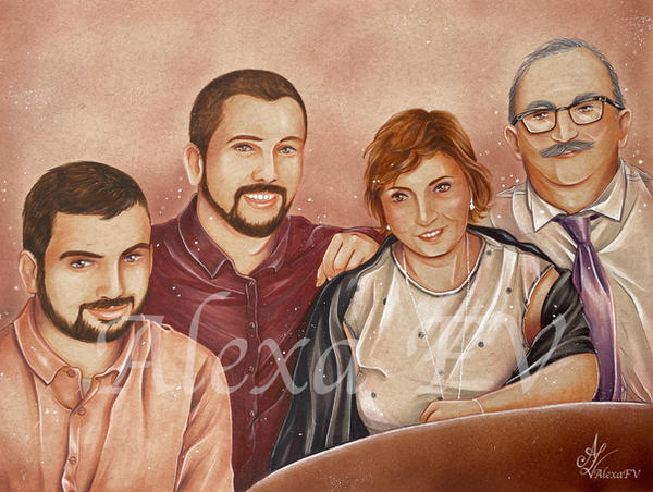 Family Deviantart Family portrait - Commission by AlexaFV on DeviantArt