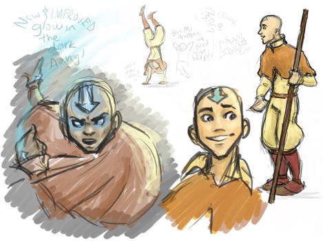 Idle Aang doodles