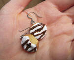 Vanilla and Chocolate Doughnut Earrings by lily-inabottle
