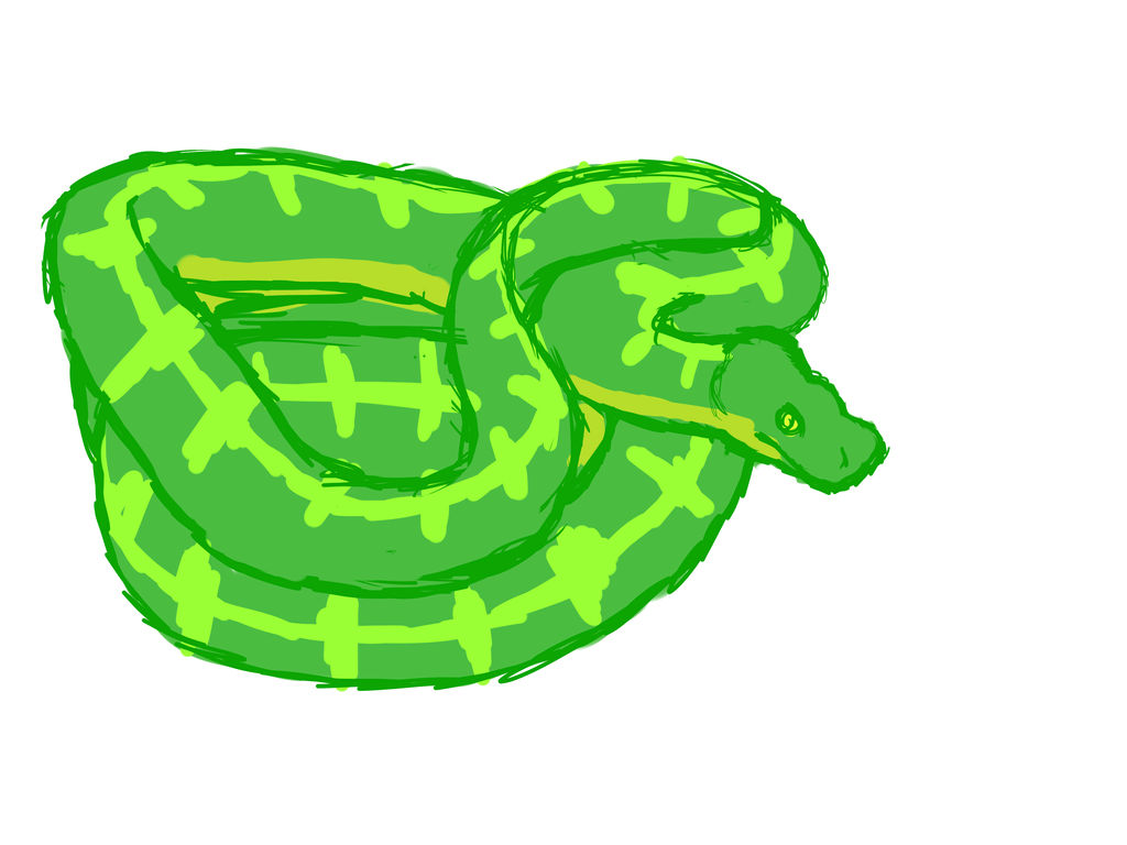 Green Python Drawing Green Tree Python by MightyBellus on DeviantArt