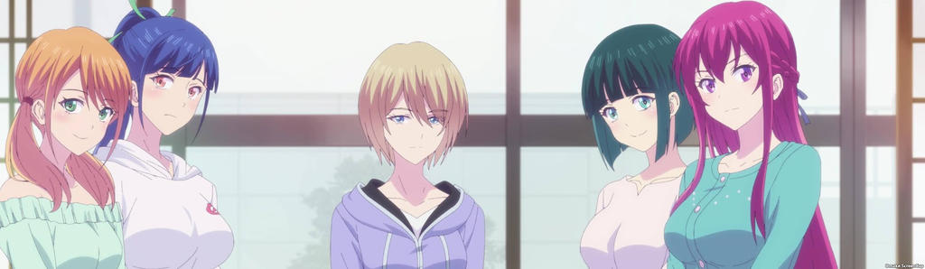 Ichika and her blonde twin Akane from Megami no Cafe Terrace : r