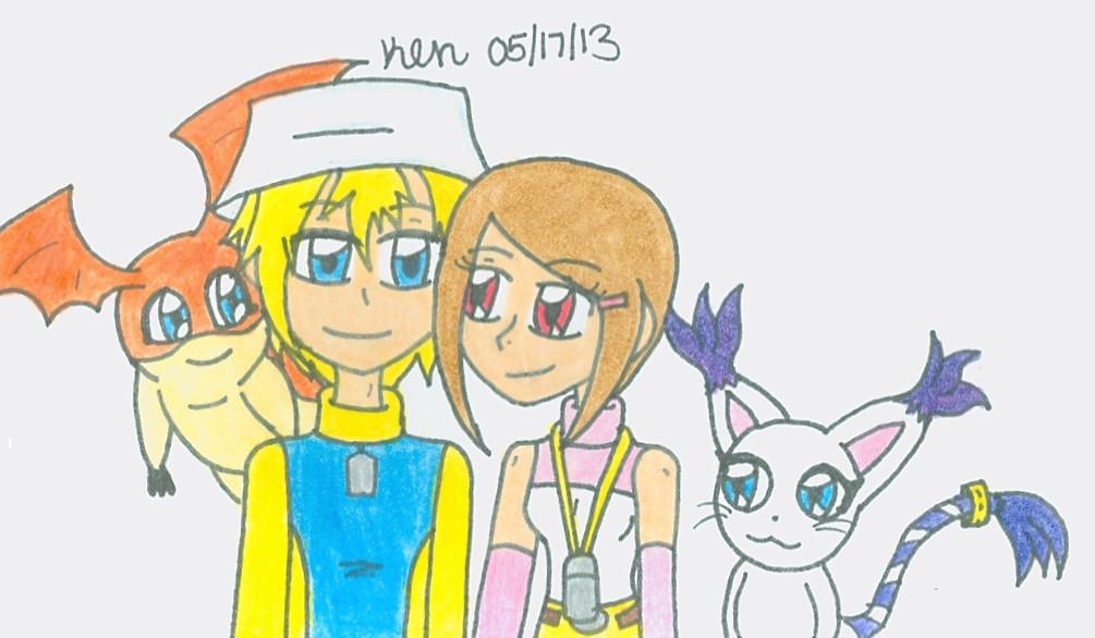 Takari with Digimon