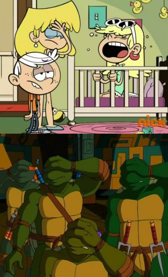 The turtles are not impressed with Leni