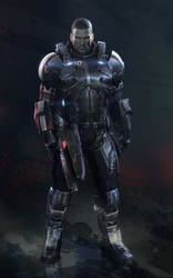 Commander Shepard In N7 Defender Armor